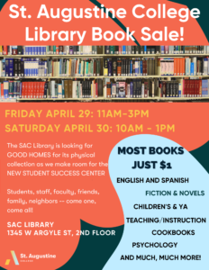 Saint Augustine College Library Book Sale