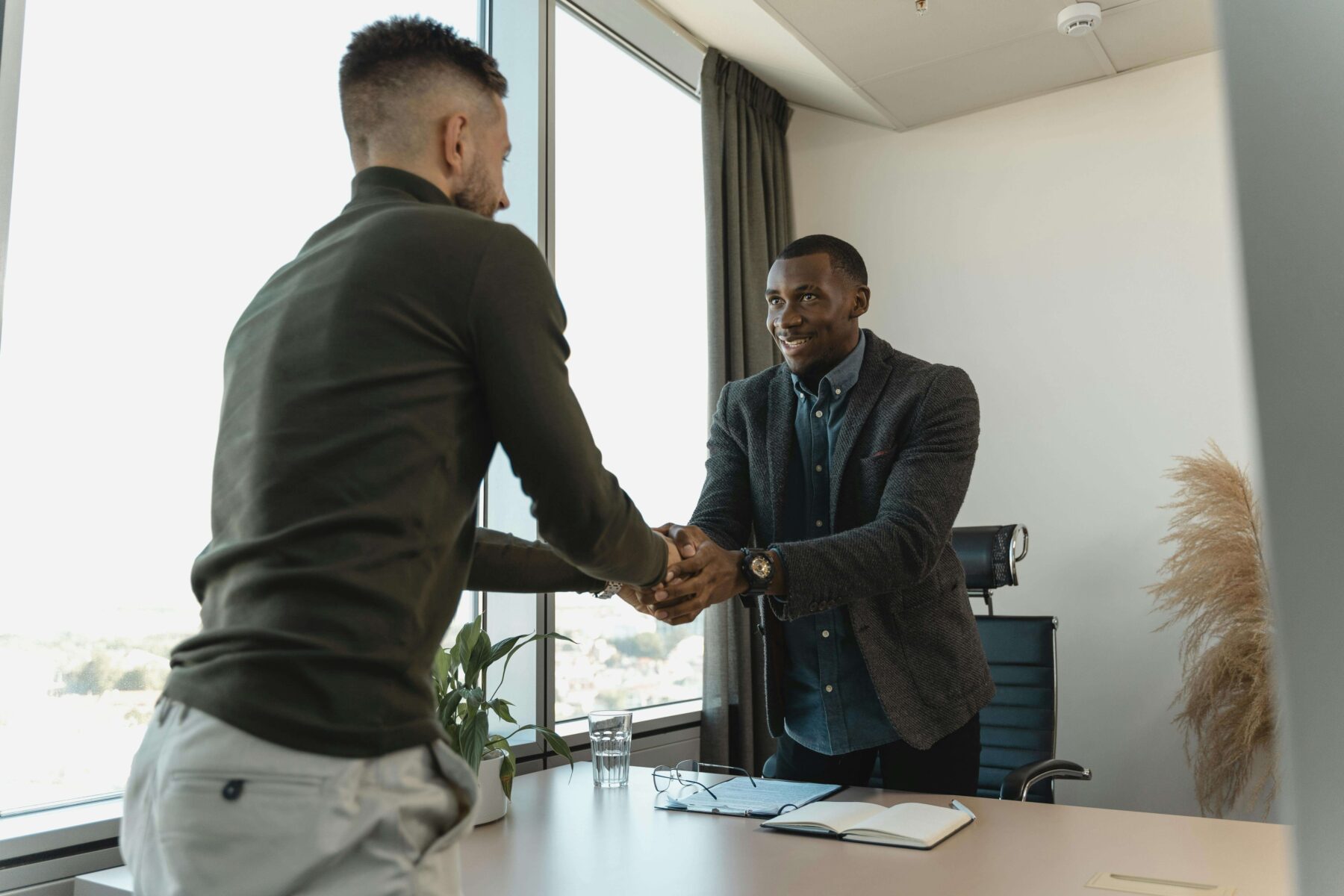 A bilingual student in a job interview.