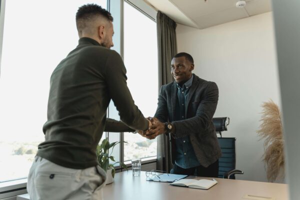 A bilingual student in a job interview.